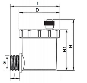 Габариты воздухоотводчика Stout SVS-1013-000015