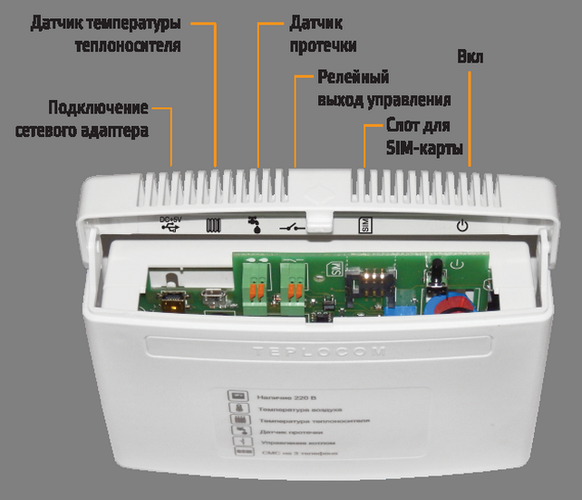 Принцип подключения теплоинформатора