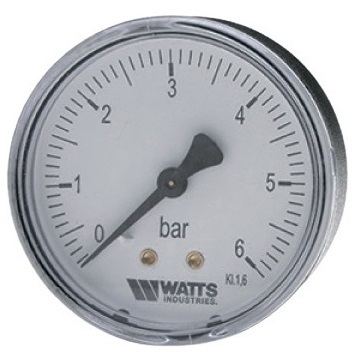 Манометр аксиальный Watts F+R100 (1/4", 6 бар, 63 мм.) 10008095