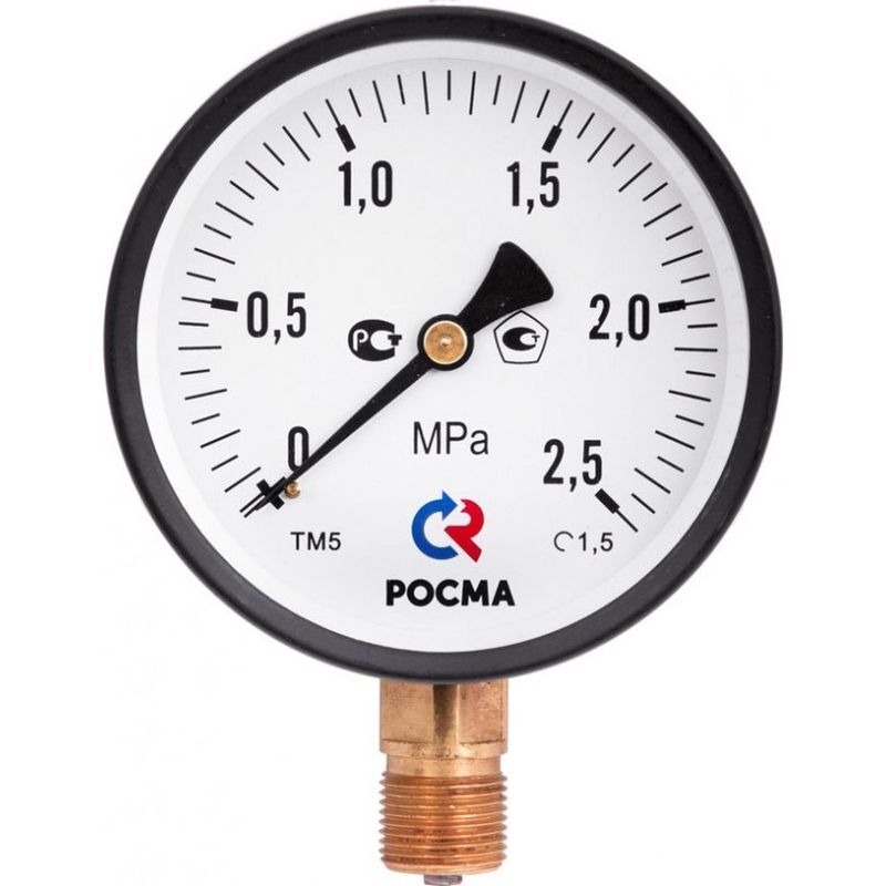 Манометр радиальный Росма ТМ-210P.00 (1/4", 50 мм, 0-10 бар, 2,5)