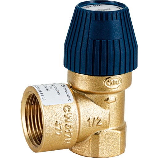 Предохранительный клапан Stout 1/2"x3/4", 6 бар для систем водоснабжения (SVS-0030-006015)