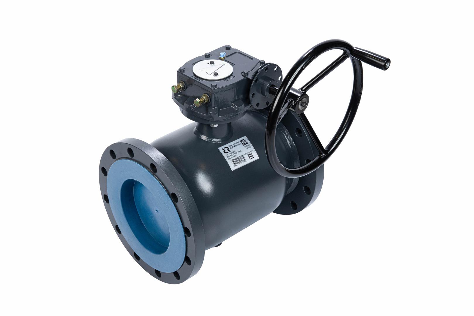 Ридан RJIP Premium (Премиум) 065N0256GR — Кран шаровой FF DN200 PN16 WG (фланцевый, с редуктором, стандартный проход)