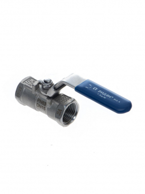 Ридан BVS-R 082X4601R — Шаровый кран резьбовой DN10 PN63, с рукояткой, корпус — коррозионностойкая сталь, шар — коррозионностойкая сталь AISI316; уплотнение по шару R-PTFE (15% C)