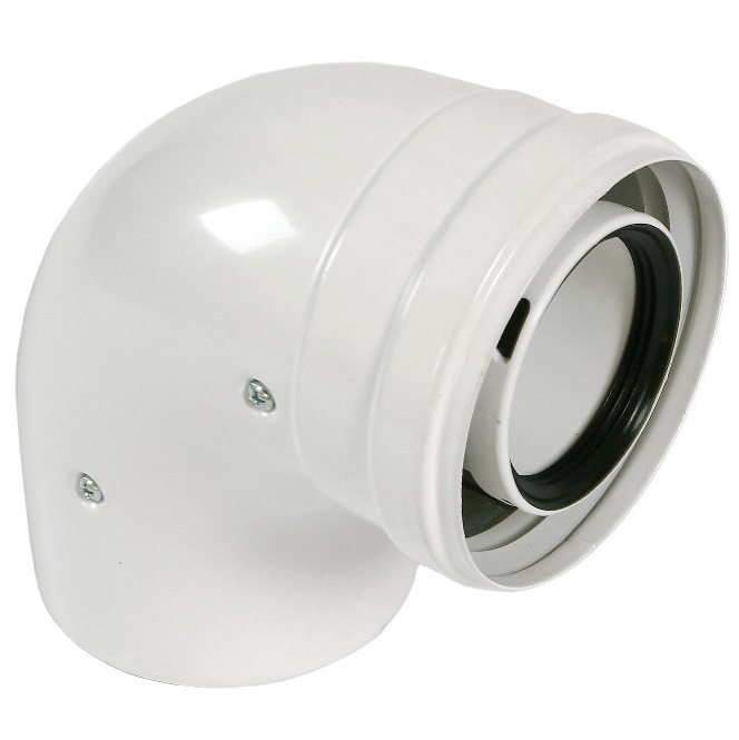 Отвод раздельного дымохода Baxi DN _ 80 мм. 90° алюминиевый KHG 71401801-