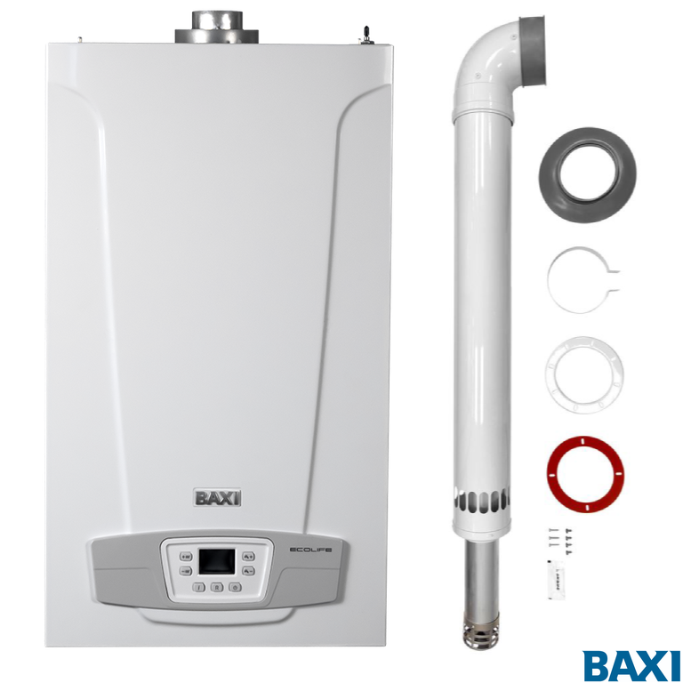 Котёл Baxi ECO Four 1.24 F + Дымоход Stout Stout DN _60/100 мм 850 мм. + Комплект подключения бойлера Baxi