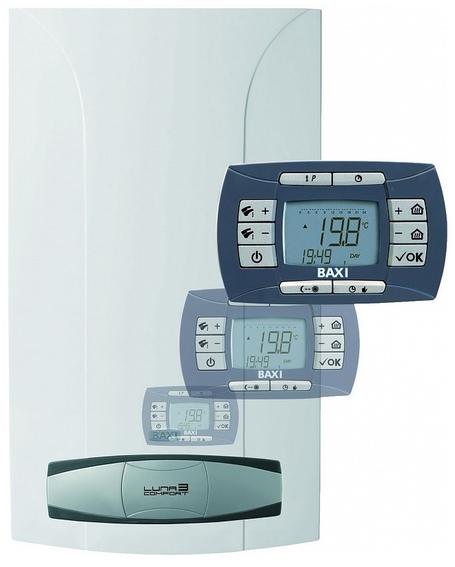 Котёл газовый Baxi LUNA 3 Comfort 240 Fi (двухконтурный - турбированный - настенный) CSE45624358-