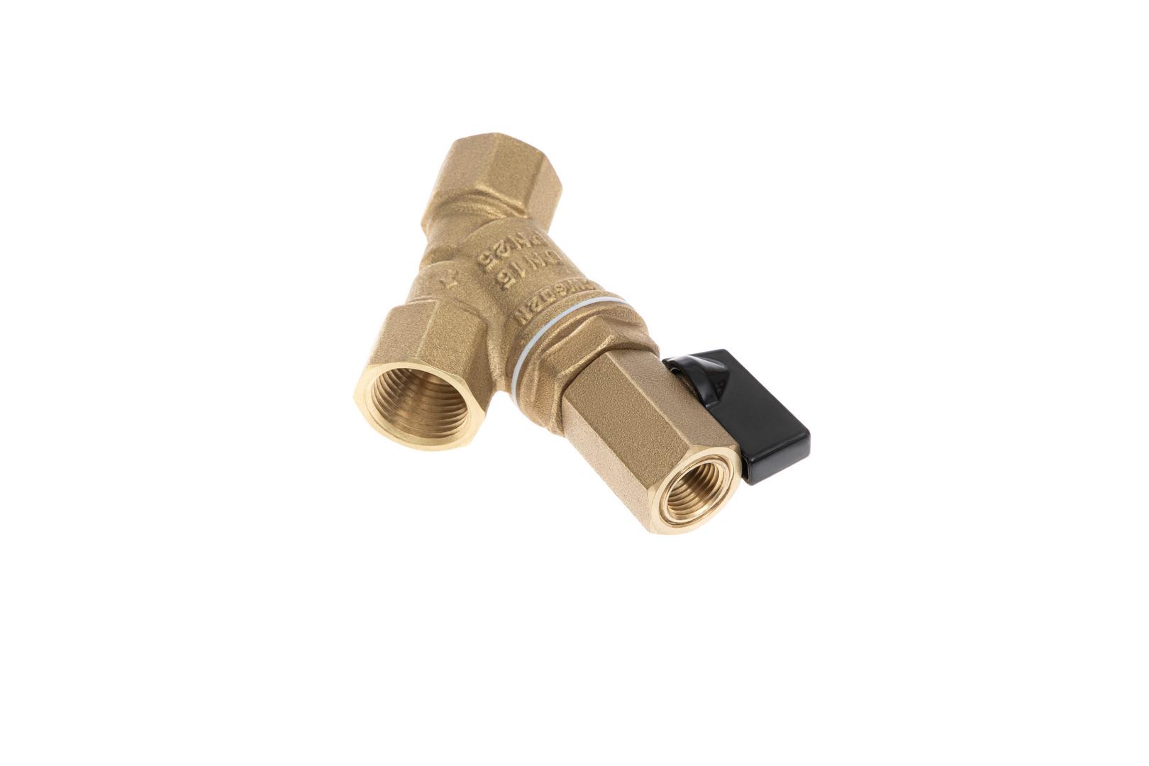 Ридан FVR-DR 065B8343R — Фильтр сетчатый со сливным краном DN25, PN25, Т от -20 °С...130 °С; материал корпуса латунь CW602N