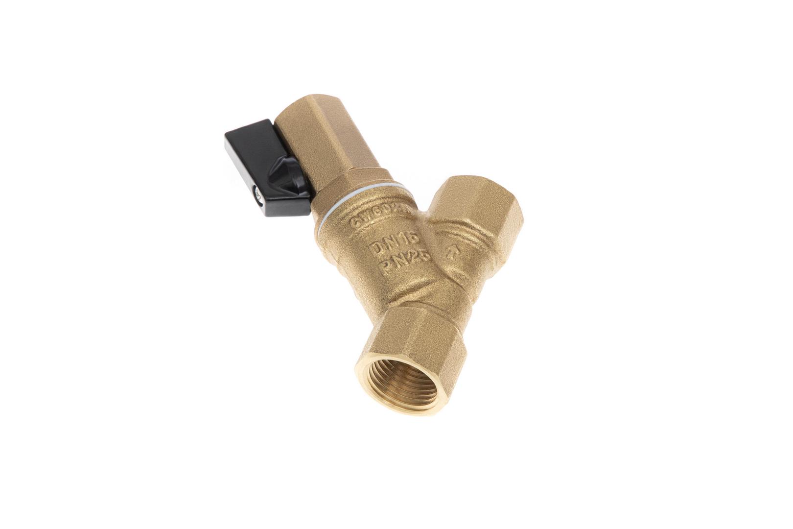 Ридан FVR-DR 065B8343R — Фильтр сетчатый со сливным краном DN25, PN25, Т от -20 °С...130 °С; материал корпуса латунь CW602N