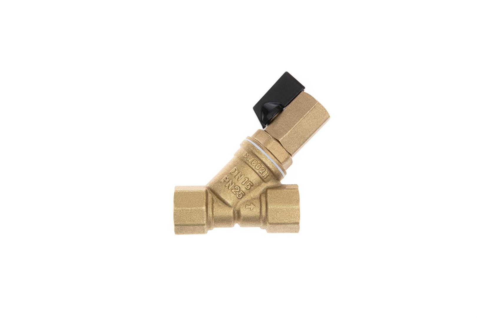 Ридан FVR-DR 065B8345R — Фильтр сетчатый со сливным краном DN40, PN25, Т от -20 °С...130 °С; материал корпуса латунь CW602N