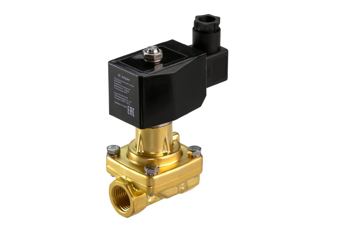 Ридан 042U321516R — Клапан электромагнитный EV225WR, G 1/2, PTFE, нормально закрытый, 0,3…6 бар, с катушкой 24В, 50 Гц