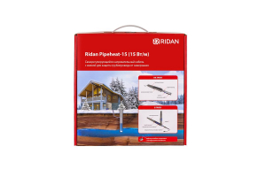21RT0809R — Ridan Pipeheat-15 (Обогрев труб) саморегулирующийся нагревательный кабель 22 м, 330 Вт, с вилкой
