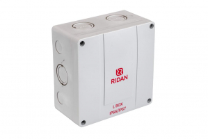 21RT0934R — Коробка распределительная Ridan L BOX (короб), 140х140х79 мм, IP66/IP67, серая