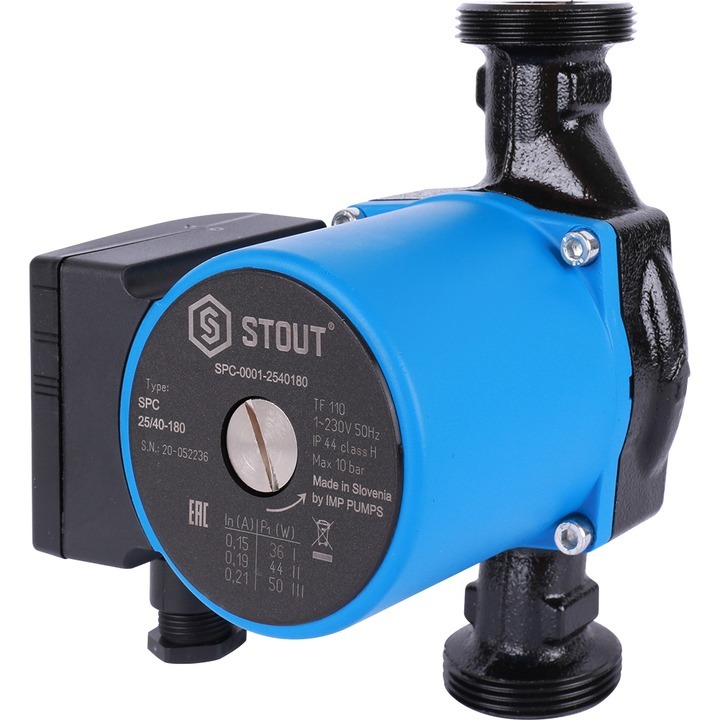 Циркуляционный насос Stout 25/40-180 с гайками (SPC-0001-2540180)