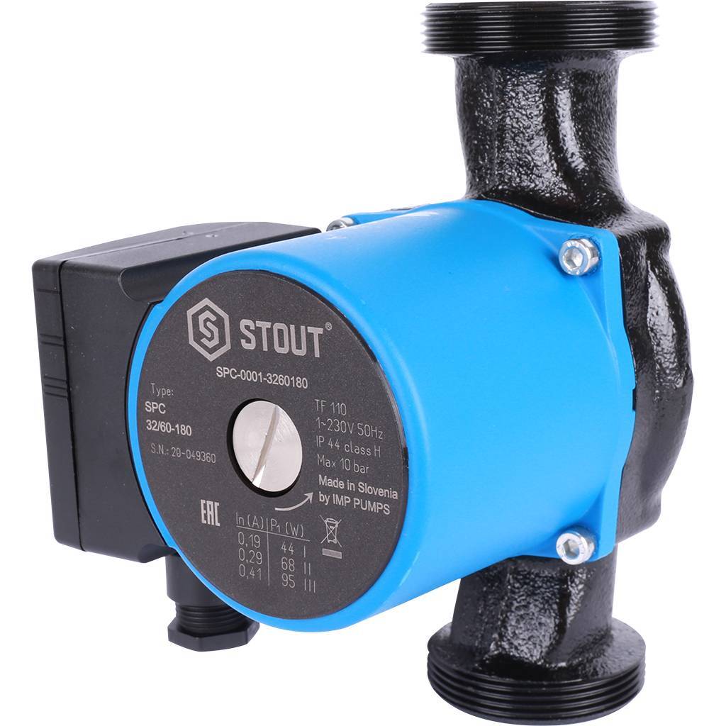Циркуляционный насос Stout 32/60-180 с гайками (SPC-0001-3260180)