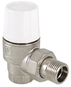 Клапан термостатический Valtec 1/2" угловой повыш. пропуск. сп-сти арт. VT.033.N.04 для радиаторов