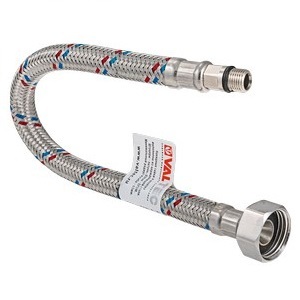 Гибкая подводка для смесителя Valtec ниппель и штуцер 1/2"xМ10 (18 мм), 150 см (VTf.003.IS.0418150)