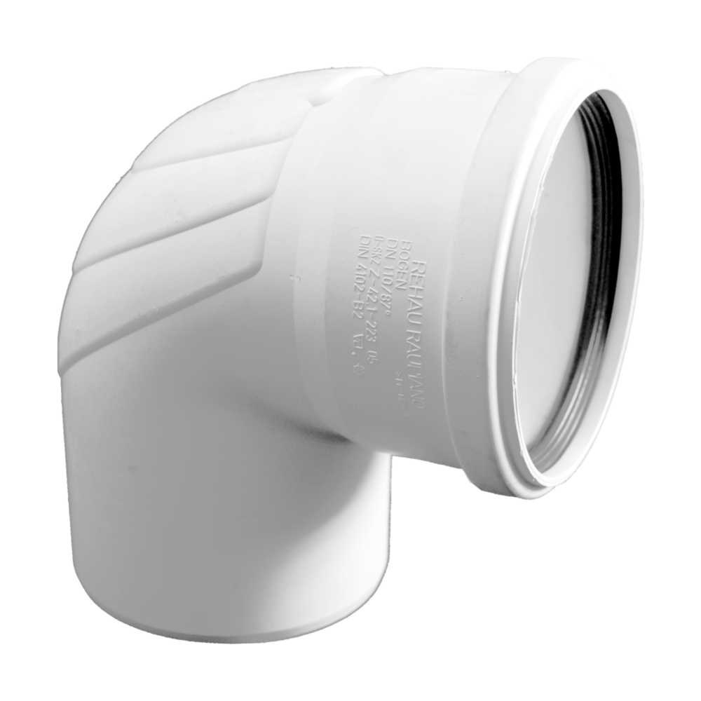 Отвод Rehau Raupiano Plus d 50 мм. 87° для канализационных труб (арт. 11211341003)