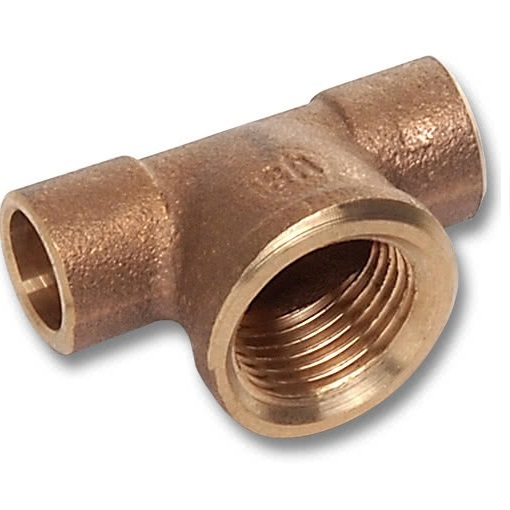Тройник Sanha 22x1/2" ВР с внутренней резьбой (4130G бронзовые фитинги под пайку)