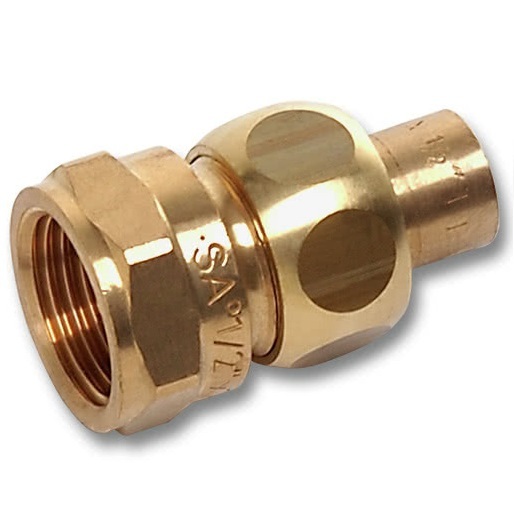 Сгон Sanha 15x1/2" ВР с внутренней резьбой плоское уплотнение (4330G бронзовые фитинги под пайку)