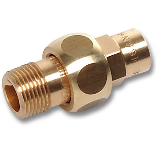Сгон Sanha 15x3/4" НР с наружной резьбой самоуплотняющийся (4341G бронзовые фитинги под пайку)