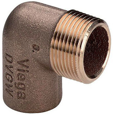 Viega угольник бронзовый 18х1/2" НР (94092G фитинги под пайку)