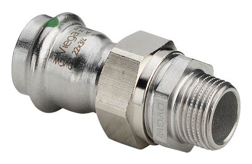 Разъемное соединение Viega Sanpress Inox 18х3/4" НР с SC-Contur нерж. сталь (серия 2365) арт. 438289