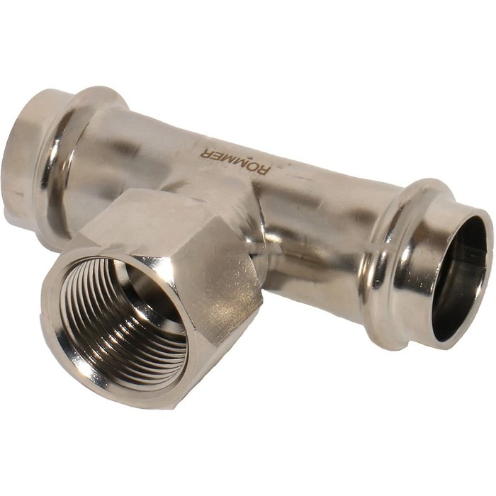 Тройник пресс Rommer 28x3/4" ВР с внутренней резьбой из нержавеющей стали (RSS-0015-002834)