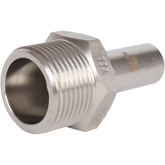 Вставка пресс Rommer 28x3/4" НР с наружной резьбой из нержавеющей стали (RSS-0024-002834)