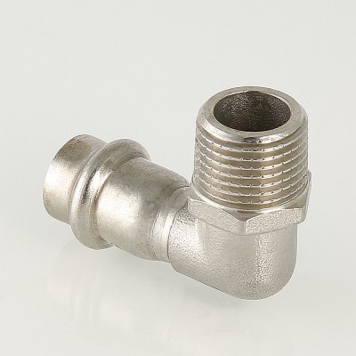 Угольник пресс Valtec 35х1" НР 90° (пресс-фитинги из нерж. стали серии VTi.953.I)