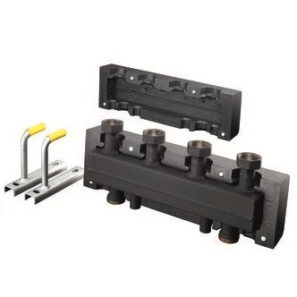 Комплект Oventrop HydroFixx DN 25 из гидрострелки и гребёнки на 3 отоп.контура с изоляцией [1351699]