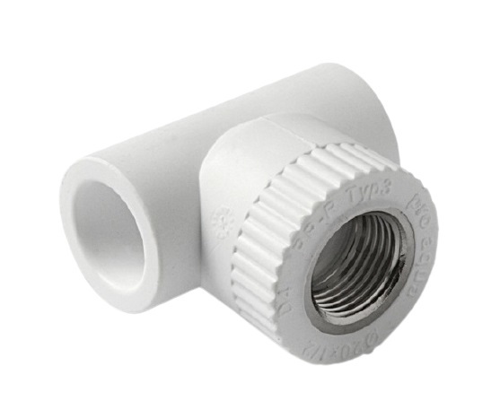 Тройник комбинированный Pro Aqua 20х1/2" ВР с внутренней резьбой полипропиленовый