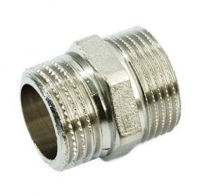 Нипель Stout 1"1/4 НР/НР с наружной резьбой никелированный латунный SFT-0004-114114
