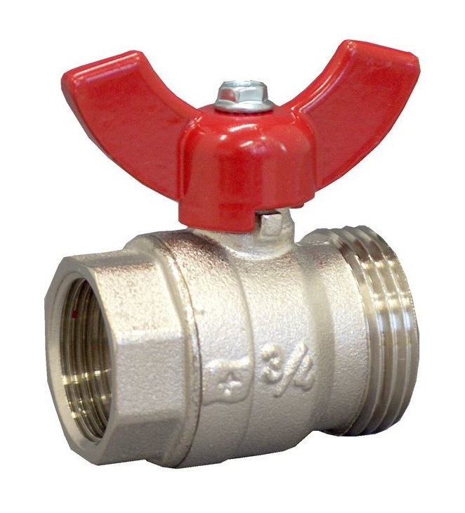 Кран шаровый Oventrop 1406383 G 3/4" ВР x G 1" НР с плоским уплотнением
