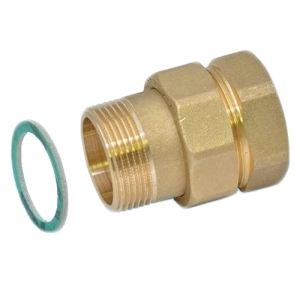 Разъёмное соединение американка Stout 1/2" НР/ВР прямое с плоским уплотнением SFT-0044-000012