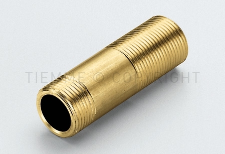 Сгон латунный Tiemme 1/2"х100 мм. НР/НР с наружной резьбой фитинг 1500286