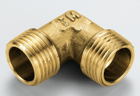 Угольник латунный Tiemme 1/2"x1/2" НР/НР с наружной резьбой фитинг 1500107