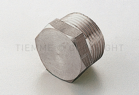 Заглушка латунная Tiemme 3/4" НР с наружной резьбой никелированная фитинг 1500230