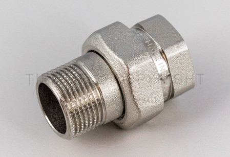 Разъёмное соединение американка Tiemme 1"x1" НР/ВР прямое уплотнительное кольцо никель1500095