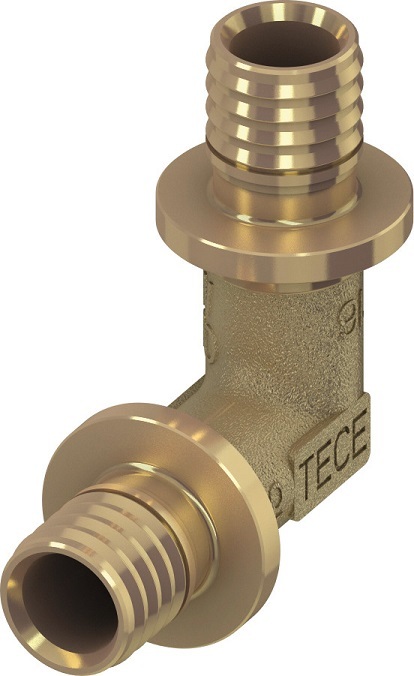 Уголок TECEflex 20x20 мм латунный соединительный 90° (арт. 767020)