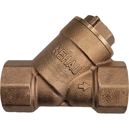 Фильтр сетчатый Rehau 3/4" DN 20 мм, 600 мкр косой бронзовый (11455321001)