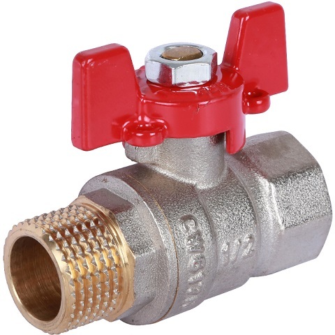 Шаровой кран Rommer 1" ВР/НР, ручка-бабочка (RBV-0004-0210225)