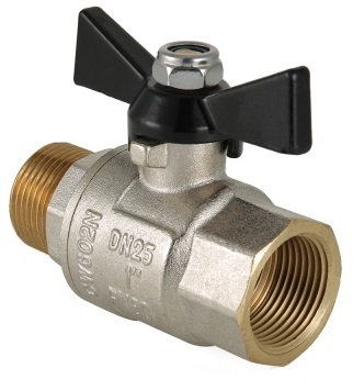 Кран шаровой Valtec Perfect 1/2" ВР/НР ручка-бабочка (арт. VT.318.N.04)