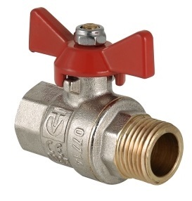 Кран шаровой Valtec Base 1" ВР/НР ручка-бабочка (арт. VT.218.N.06)