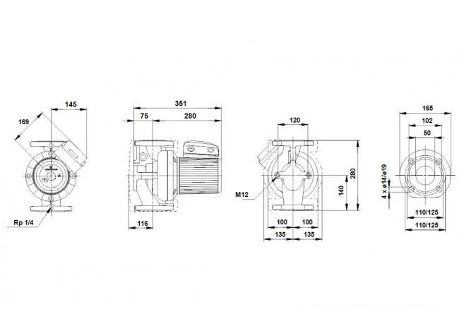 Насос UPS50-180 F 3x400-415V PN6/10