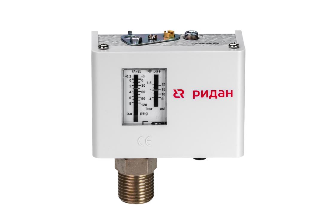 Ридан 060-121766R — Реле давления KPI 35R, диапазон настройки -0,2...7,5 бар, дифференциал 0,7…4 бар, штуцер G1/4А, автоматический сброс